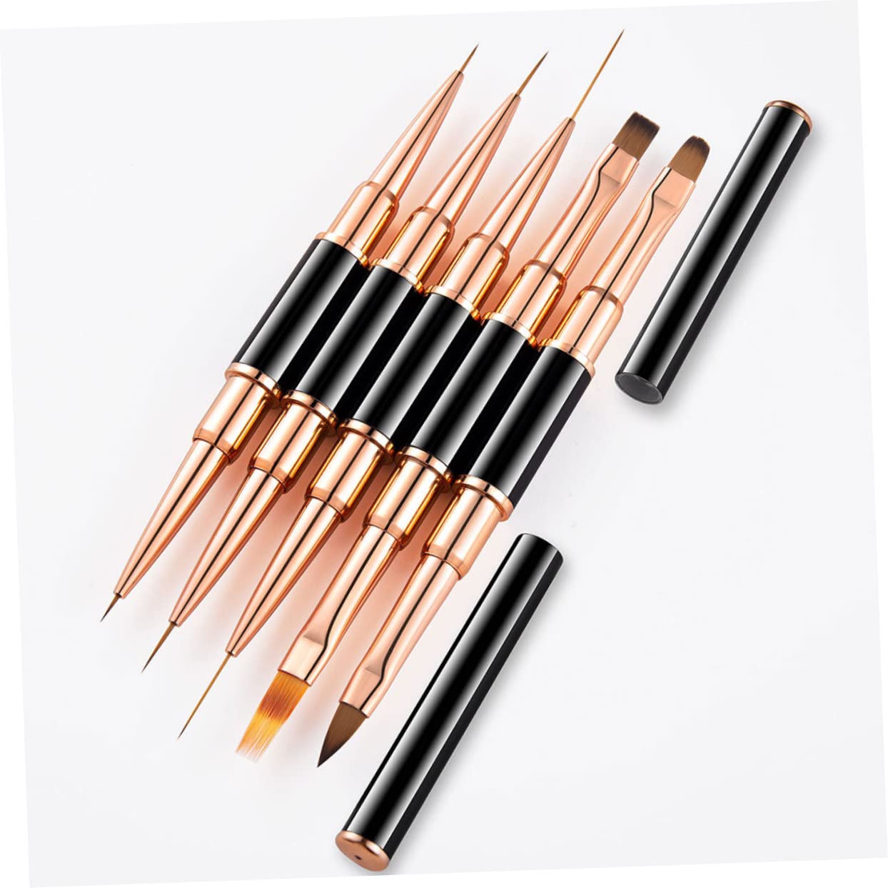 Healeved 15piezas Pinceles Para Arte De Uñas De Lápices De Línea Doble Cabeza Herramientas Para Decoración De Uñas Compactos y Reutilizables Diseño Sin Gastos Elevados