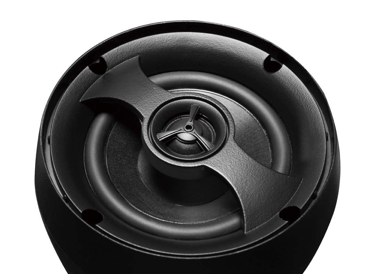 Monoprice 6.5in Indoor/Outdoor Water Resistant 70V/100V/8-Ohm Full-Range Pendant Speaker (Pair) Great for High Humidity Areas Bathrooms Outdoor Patios