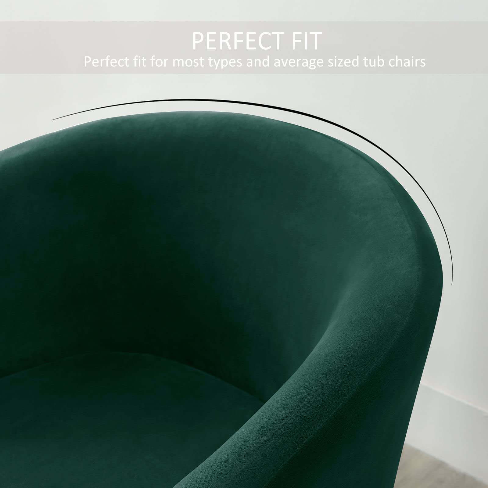 Housse De Chaise Club 2 Pieces Velours Très Extensible Housses De Fauteuil Tub Chair Avec Housse