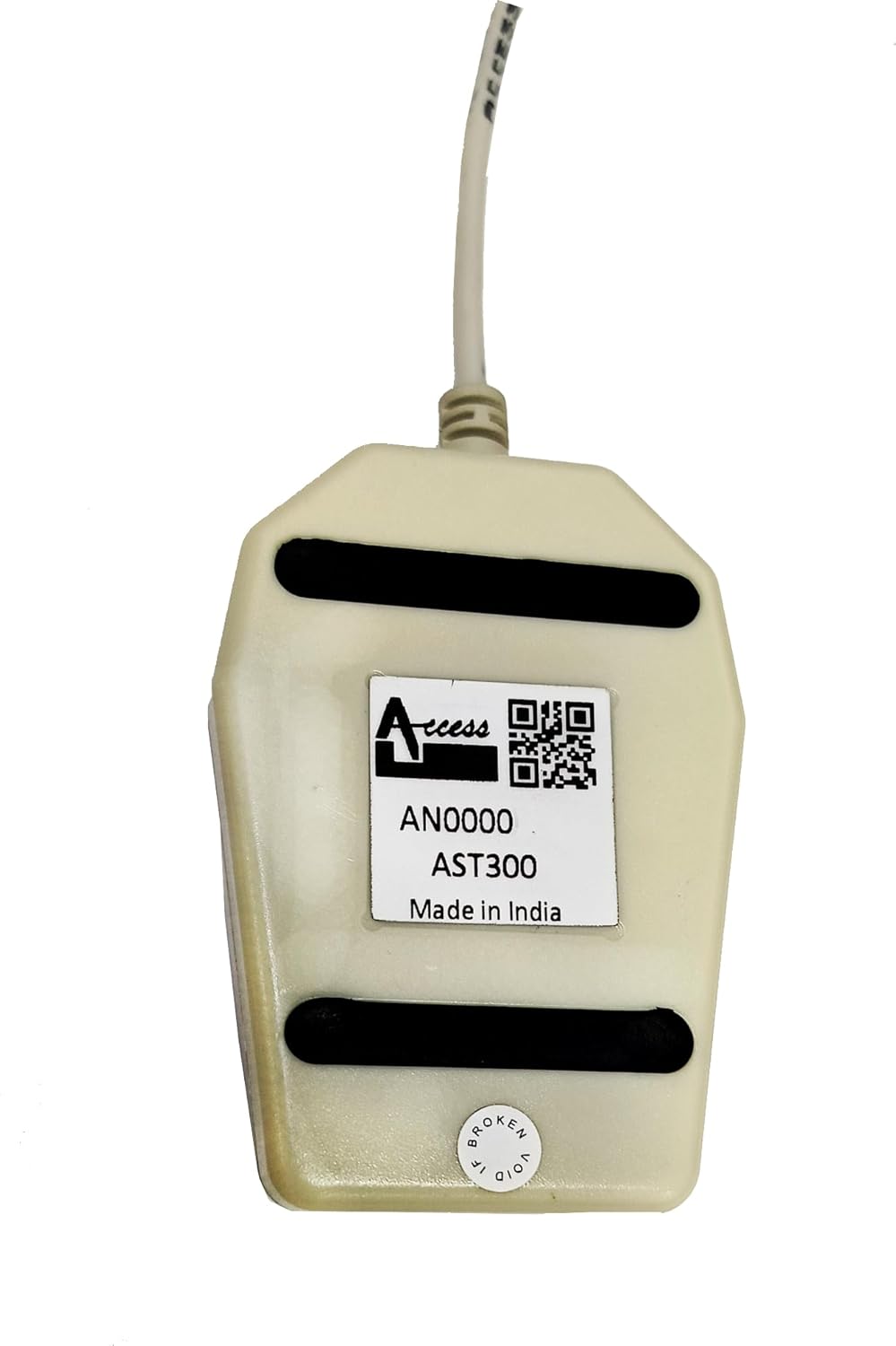 Back view of the Access AST300 L1 Fingerprint Scanner showing model label