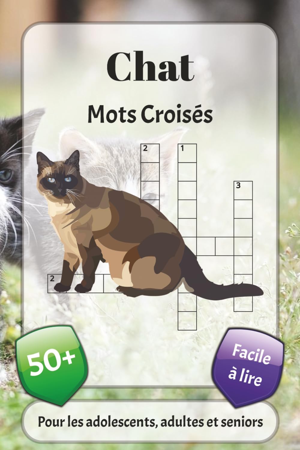 Chat Mots Croisés: Mots croisés avec une police facile à lire sur le thème des félines, accessoires, animaux de compagnie et plus encore | 6 x 9 ... pour les fêtes, les vacances et la détente