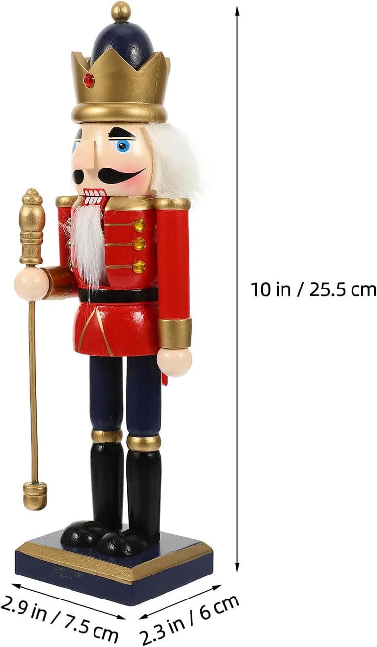 Wooden Christmas Nutcracker Figurine Traditional Nutcracker Decoration Xmas Tree Ornament Festive Holiday Collectible Decor