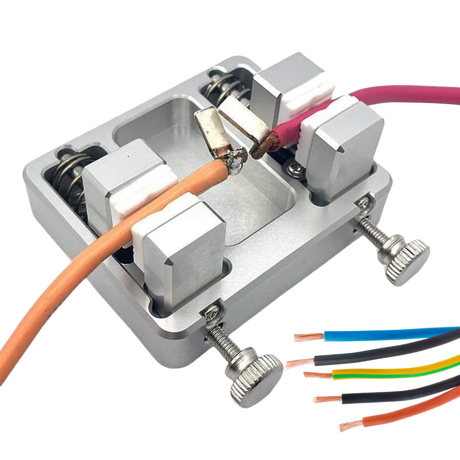 Soporte de mesa para pinza de alambre en trabajos de construcción de modelos y electrónica