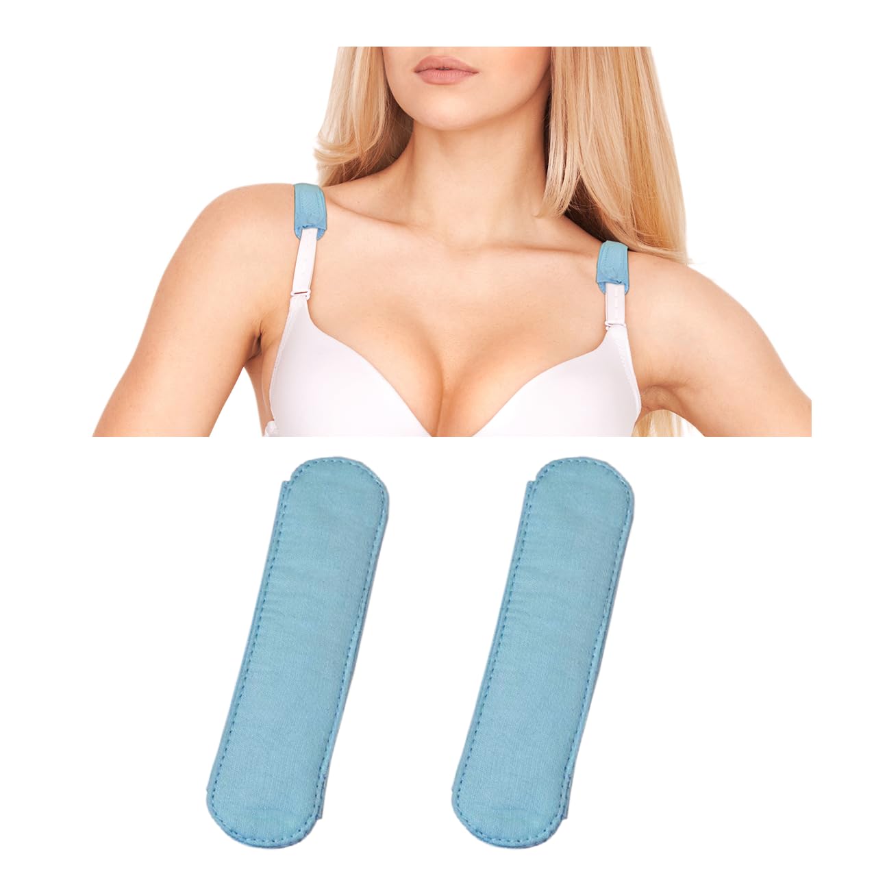 Bra strap pad Shoulder pain relief pad Pain-Relieving Bra Strap Pad Anti-Slip Bra Strap Shoulder Pad (2, Beige)