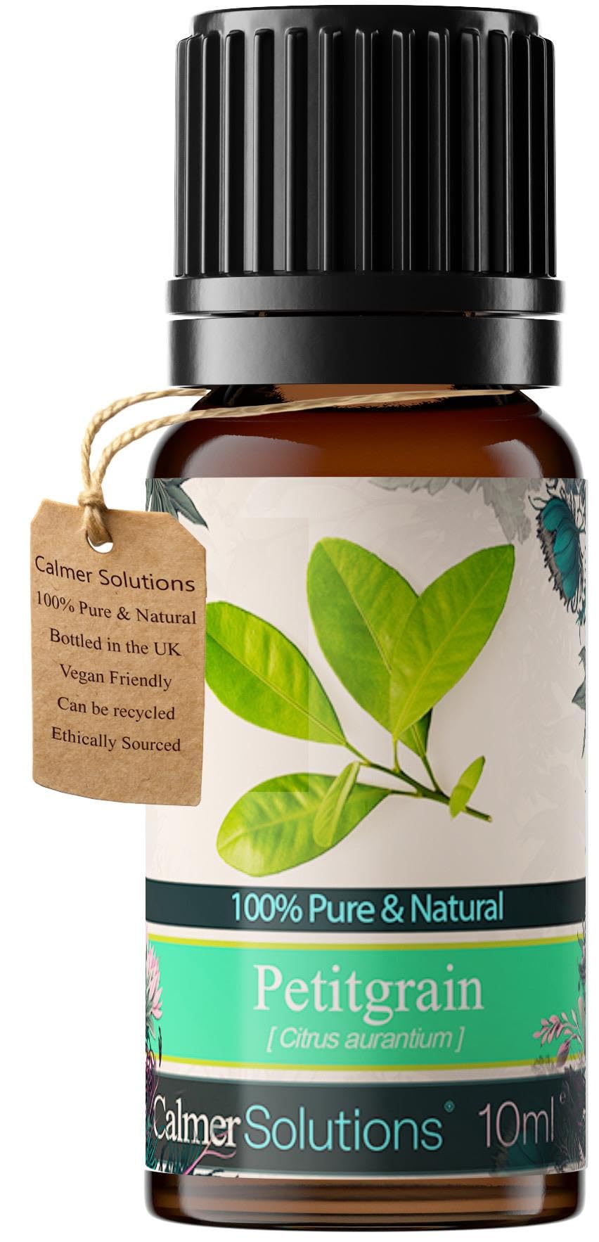 Calmer Solutions Yellow To Brownish Yellow Petitgrain 100% Pure Essential Aromatherapy Oil 10Ml