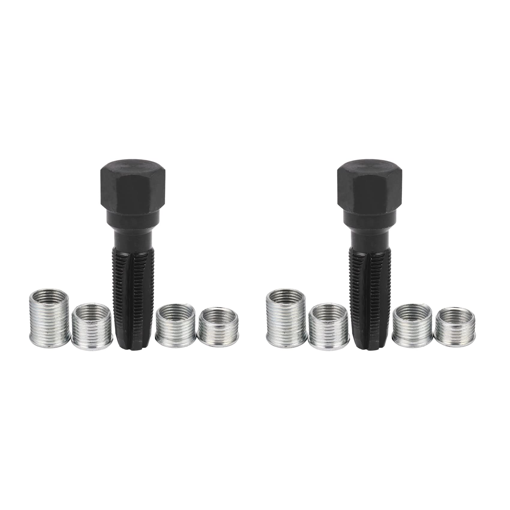 Jnchdghwa 2Pcs 14mm Thread Repair Kit Rethread Tool Kit Reamer Tap M14X1.25