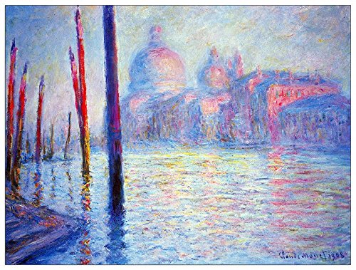 Monet Canal Grand panneau décoratif en bois pour grand mur vide
