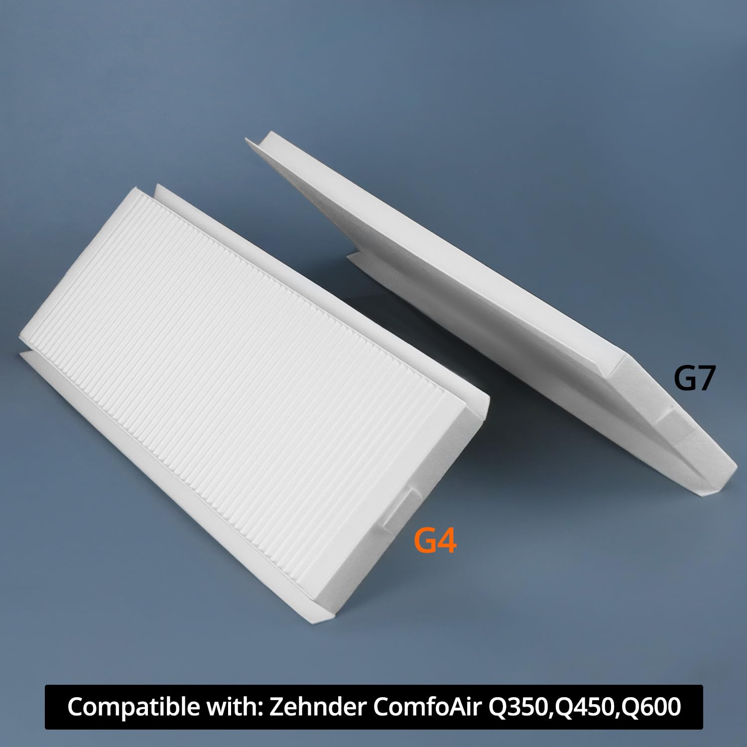 QWORK Zestaw 4 filtrów G4 i F7 kompatybilny z urządzeniami wentylacyjnymi Zehnder ComfoAir Q350/450/600