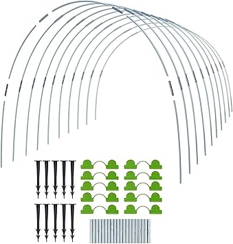 Moageme Greenhouse Hoops for Raised Beds, Flexible Garden Cloche Crop ...