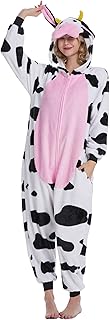 Unisex Adult Animal Onesie Pajamas, Men Women Flannel Halloween Cosplay Costume