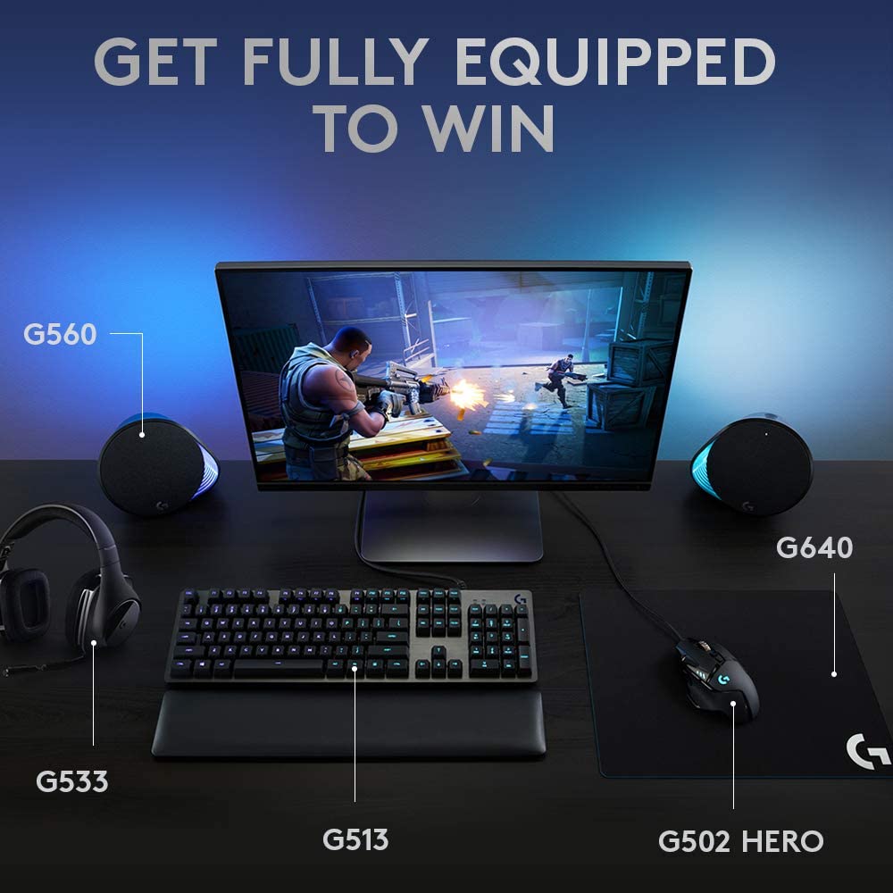 Logitech G513 CARBON RGB Tastatur USB QWERTY Portuguesisch Karbon - Tastaturen (Verkabelt, USB, Mechanischer Switch, QWERTY, RGB-LED, Karbon)