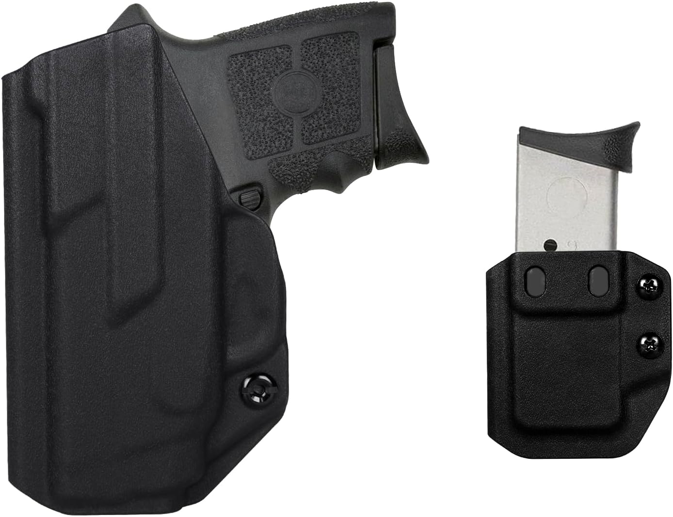 S&W M&P Bodyguard .380 IWB Holster Right Hand Fits Smith & Wesson M&P Bodyguard .380 / Bodyguard .380 with Integrated Red Laser Pistol Holster & Universal .380 Single Stack Mag Carrier