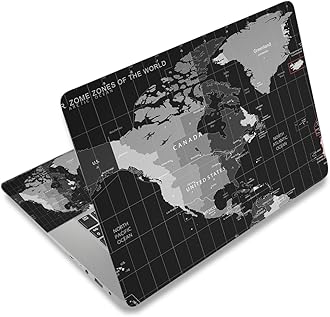 Laptop Skin Sticker Decal,12" 13" 13.3" 14" 15" 15.4" 15.6" Laptop Skin Sticker Protector Cover for Toshiba Hp Samsung Dell Apple Acer Leonovo Sony Asus Laptop Notebook (World Map)