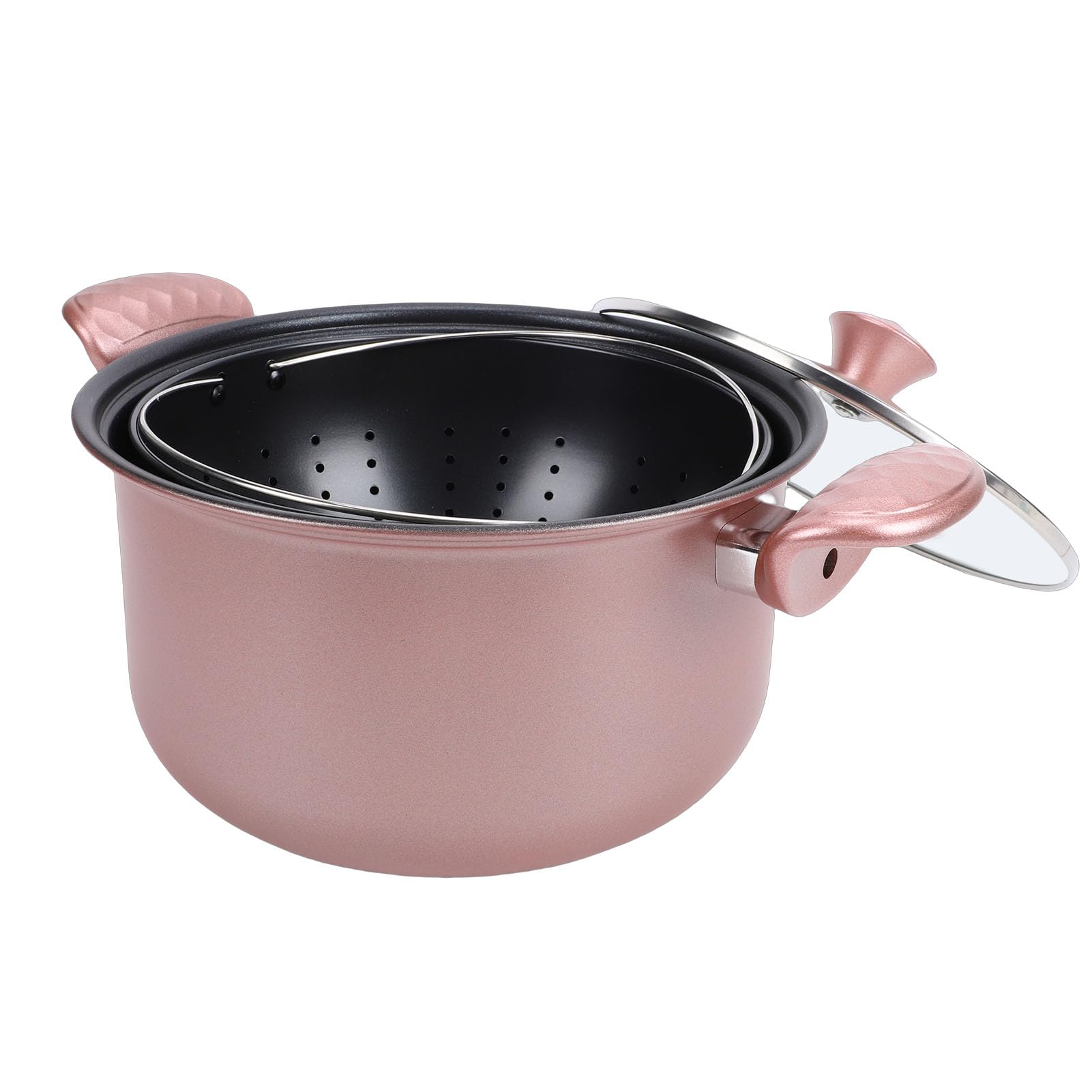 Pentola per Zuppa in Acciaio Inossidabile, Pentola Antiaderente con Coperchio, Manici Ergonomici per Fornelli a Gas, Fornelli a Induzione, Ideale per Bollire, Stufare e Cuocere
