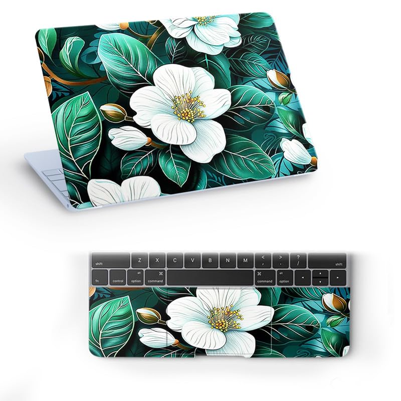 Galaxsia Floral D 140 Full Vinyl Laptop Skin/Sticker/Cover for 17 to 17.3 Inches Laptops Laminated-Removable-HD Quality Compatible for Hp-Dell-Sony-Lenovo-Asus etc.(16.5x11 Inches)