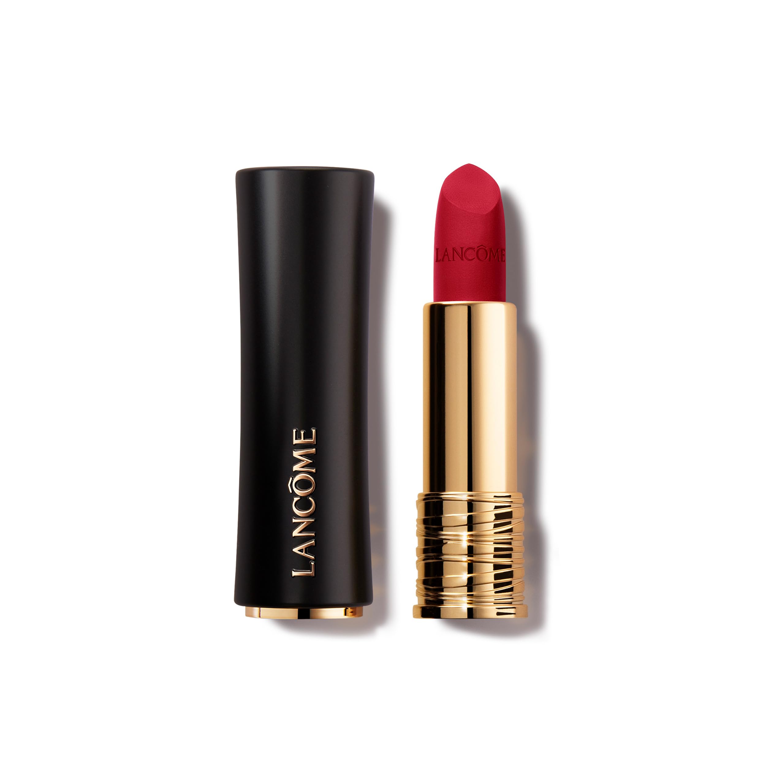 L’Absolu Rouge Drama Matte Lipstick, Ultra Matte Finish, 8HR Full Coverage Color with Ceramides, Hyaluronic Acid, Rose Extracts for Moisture & Comfort, Smudge-Resistant