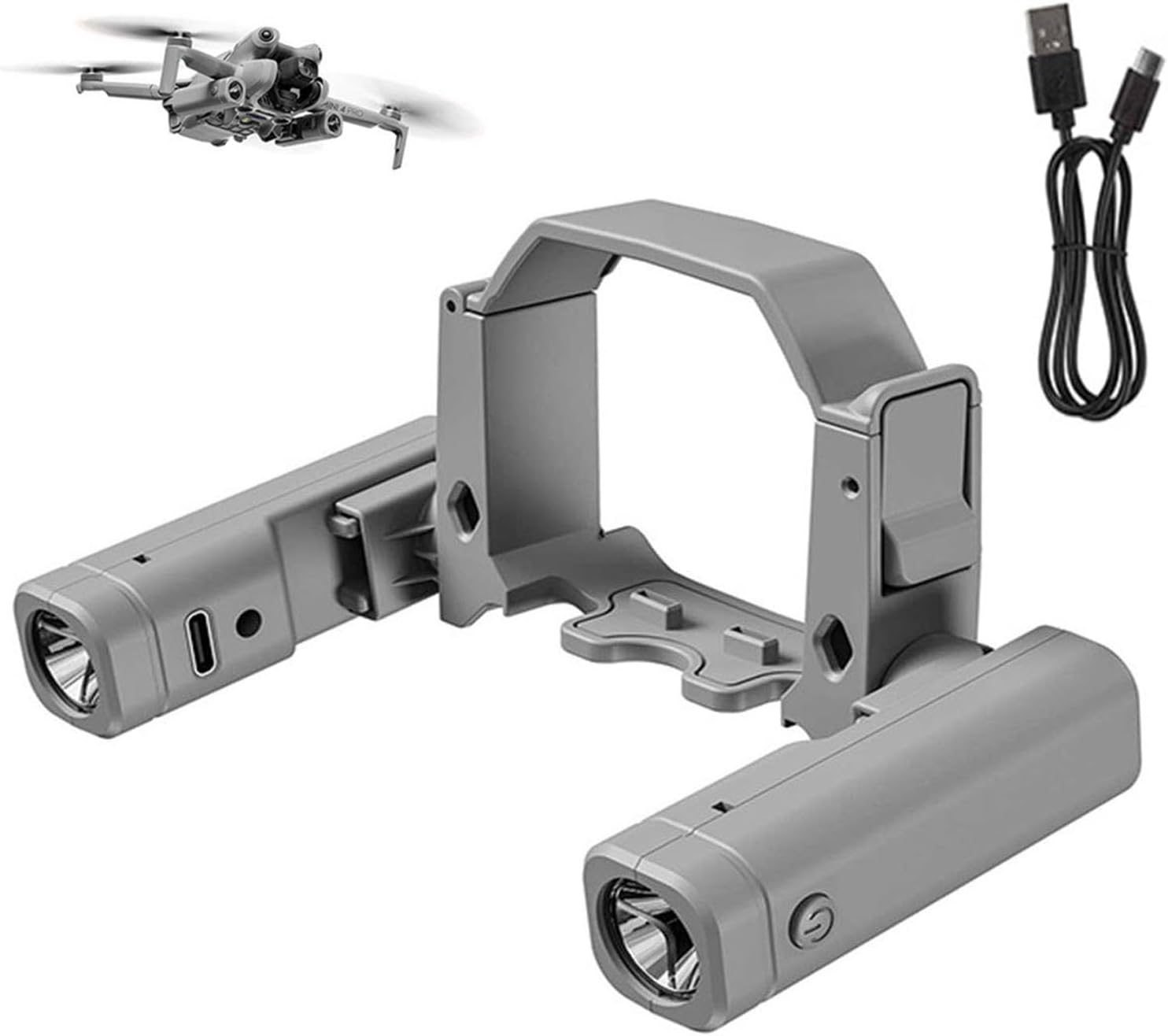 Mini 4 Pro Drone LED Night Flight Searchlight, Night Navigation Light Rechargeable Emergency Lamp Lights, Strobe Lights Headlight for DJI Mini 4 Pro Drone Accessories