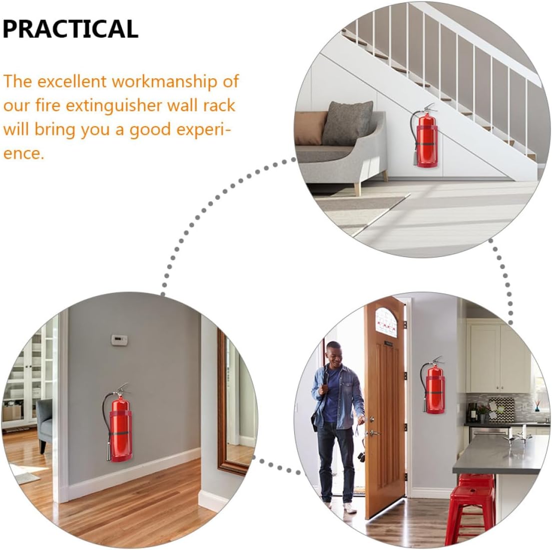 Luxshiny Fire Extinguisher Wall Holder Heavy Duty 4kg Fire Extinguisher Mounting Bracket for Home and Vehicle Use
