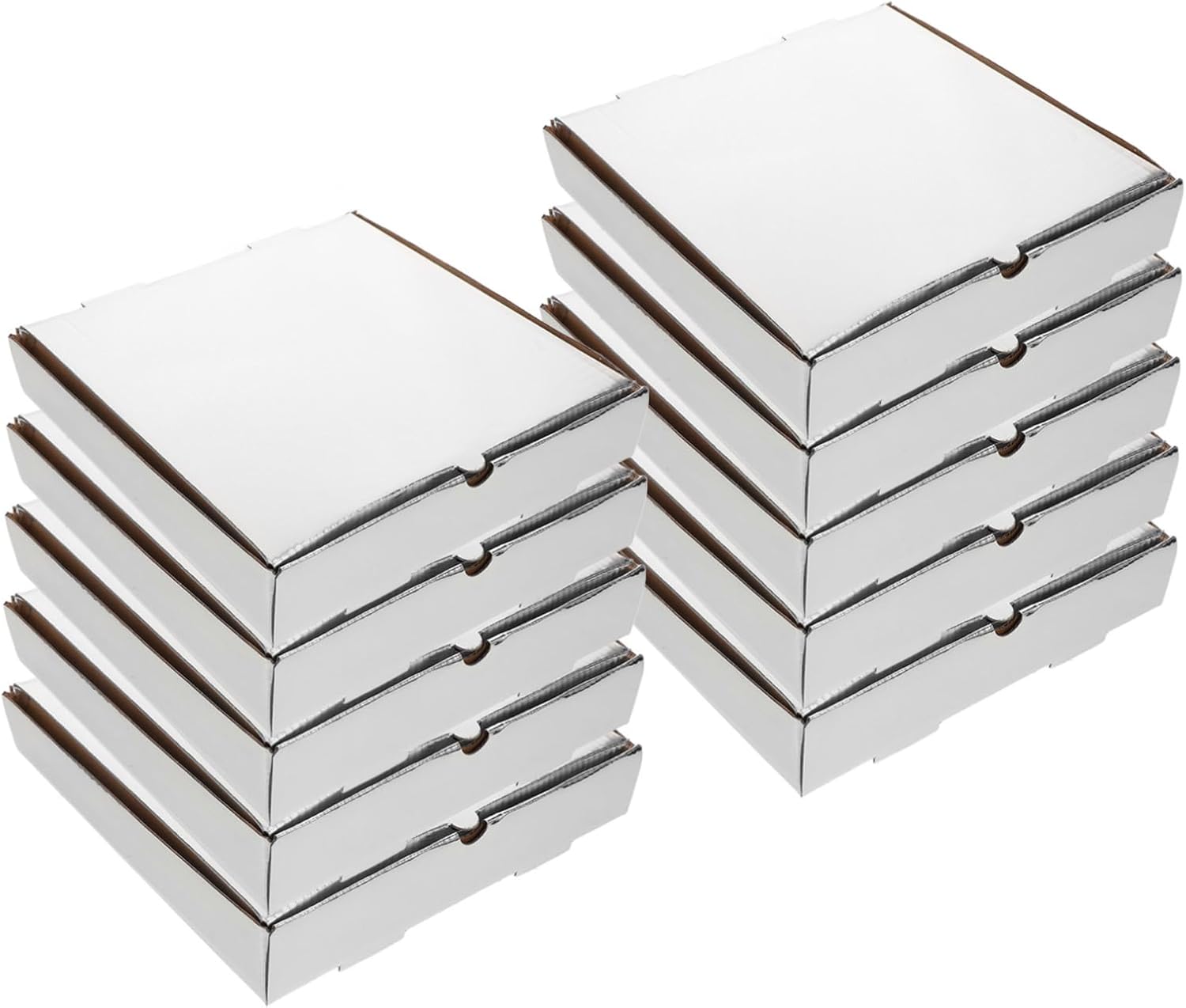 Veemoon 10pcs Corrugated Pizza Boxes Bulk Pizza Slice Boxes Lids Takeout Containers for Restaurant Supply