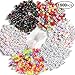 Produktbild Litthing 1800 Pcs Buchstabenperlen Acryl Alphabet DIY Armband Buchstabenperlen Rund Alphabet Perlen A bis Z Herz Rund Perlen Alphabet Beads für Armbänder, Halsketten und Andere Schmuckherstellung