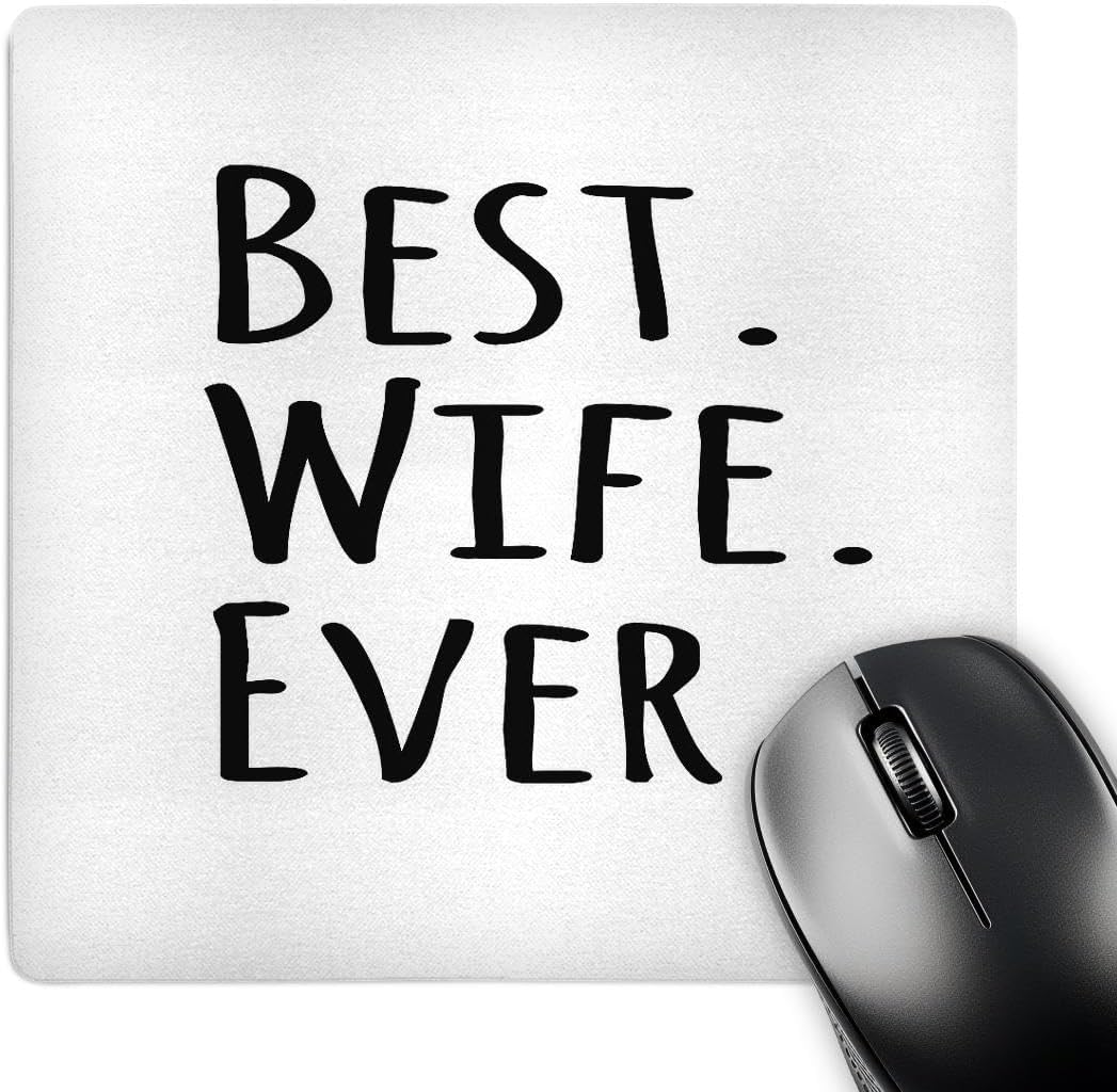 3dRose LLC 8 x 8 x 0.25 Inches Mouse Pad, Best Wife Ever Fun Romantic Married Wedded Love Gifts for Her for Anniversary Or Valentines Day (mp_151521_1)