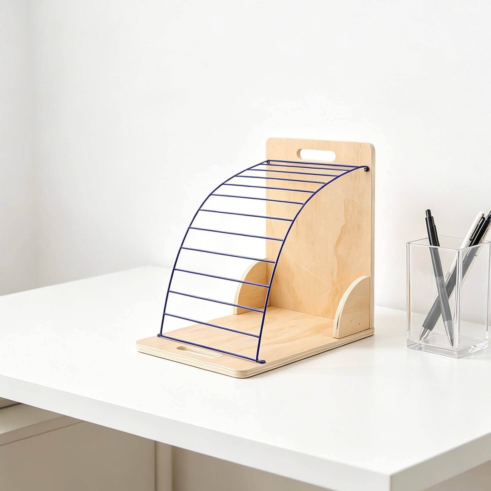 PLAFOPE Organizer Struttura Multicomparto e Ripiani Ampliati Documenti a 12 Strati in Legno Design Moderno e Funzionale per Facile Archiviazione e Accesso per Ufficio e Aula
