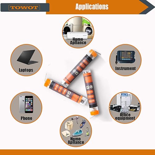 Miniatura 3 de TOWOT Alambre de soldadura con núcleo de colofonia, 3 PCS (0.031 in0.35 oz) Herramienta de soldadura de hierro fundente de núcleo de estaño y plomo
