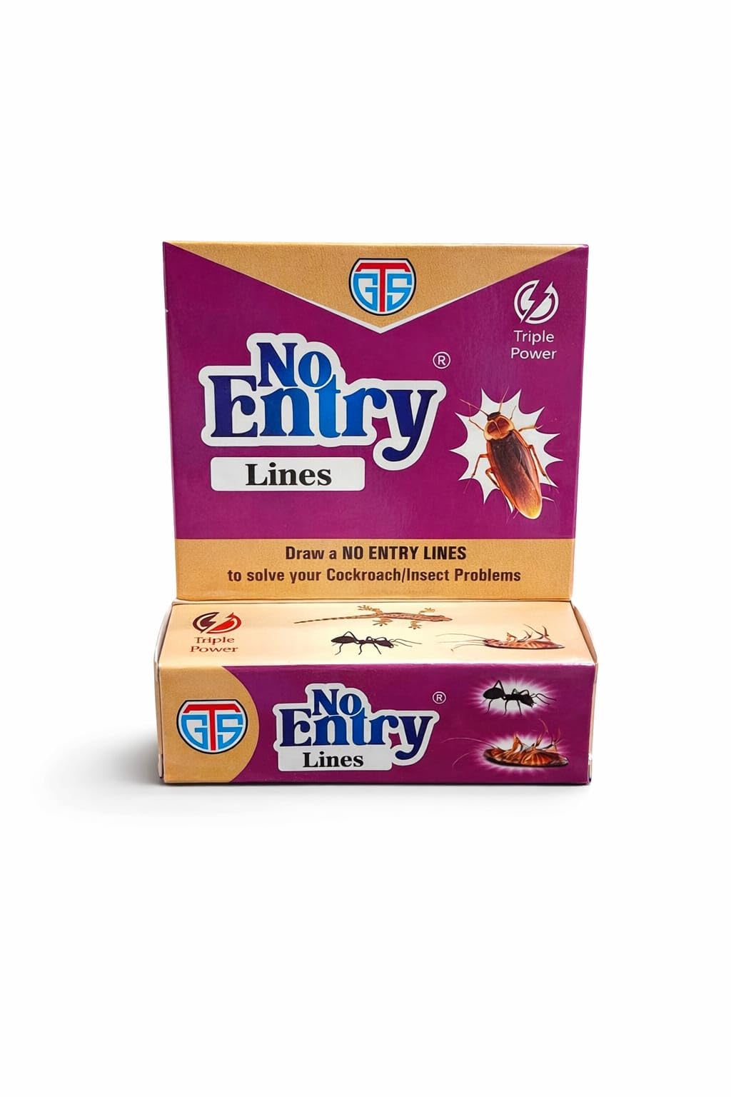 TGS No Entry Insect Killer Chalk Stick | Heavy Duty Cockroach & Ant Control for Kitchen Cabinets | Effective Pest Repellent Pen | Fast Acting Triple Power Formula | Pack of 5-image-5