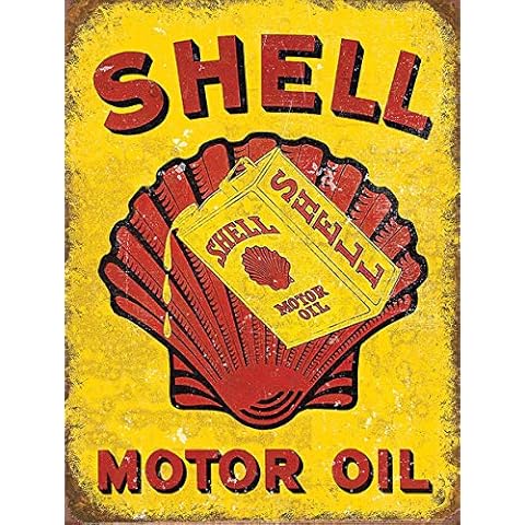 SHELL MOTOR OIL STYLE METAL ADVERTISING WALL SIGN RETRO ART Cover