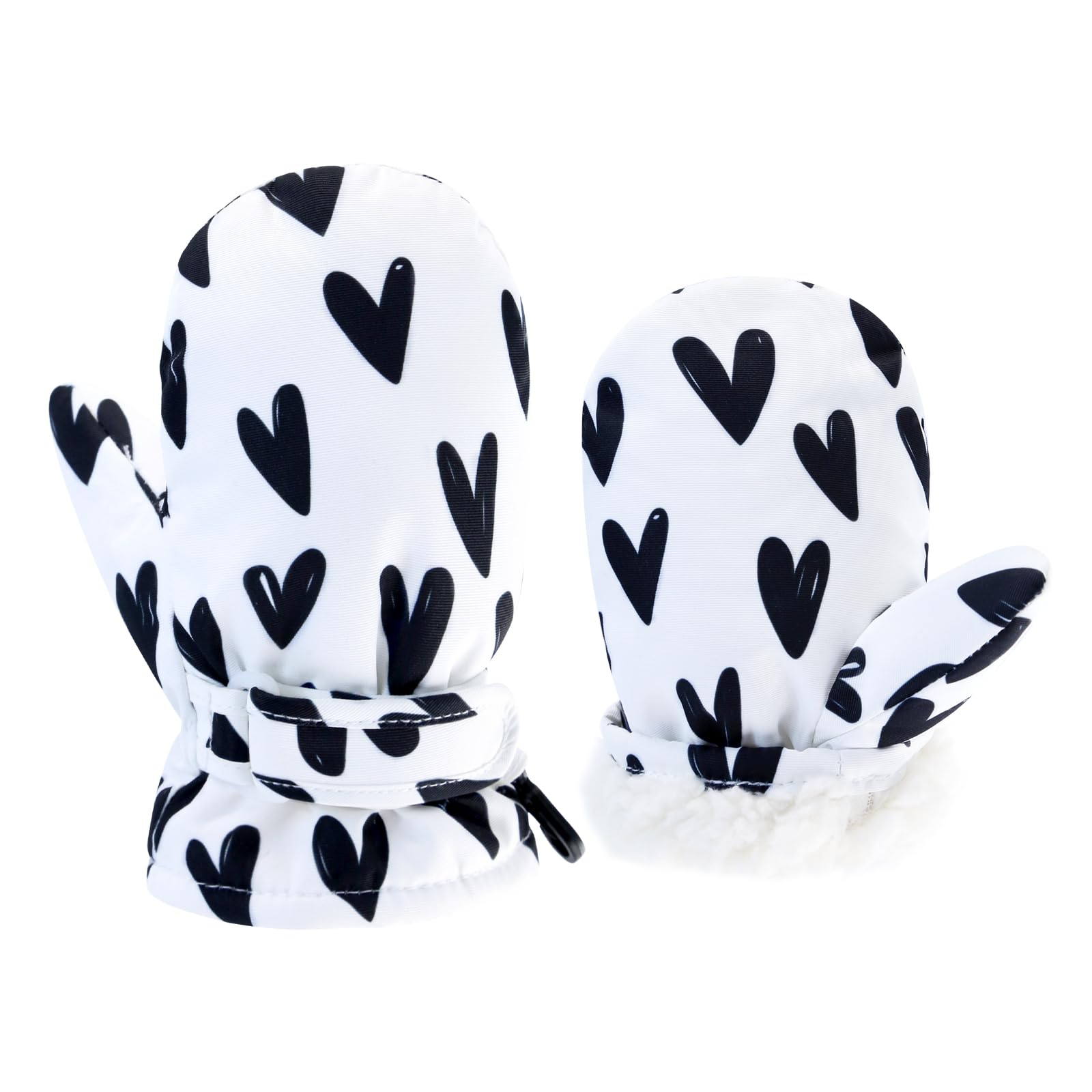 BAVST Toddler Waterproof Mittens Fleece Lined Baby Boys Girls Winter Warm Glove Kids Snow Infant Ski Mitten for 3M-5T