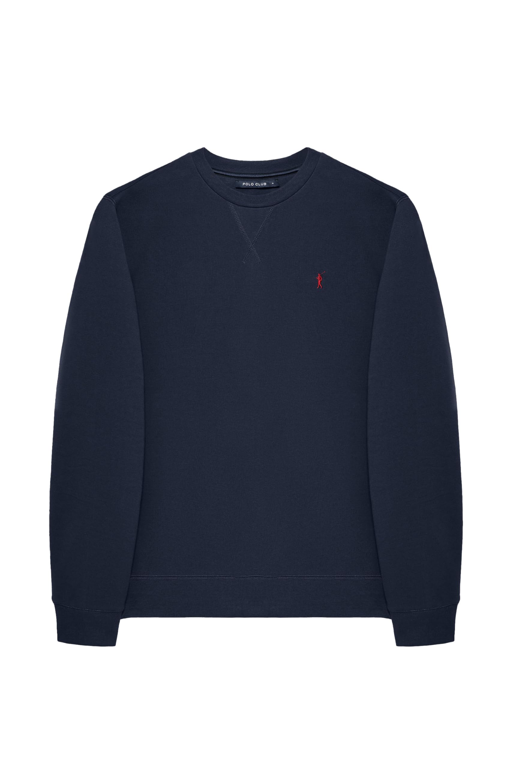 Polo Club Felpa Uomo a Girocollo con Logo - Sweatshirt Senza Cappuccio Crewneck 100% Cotone