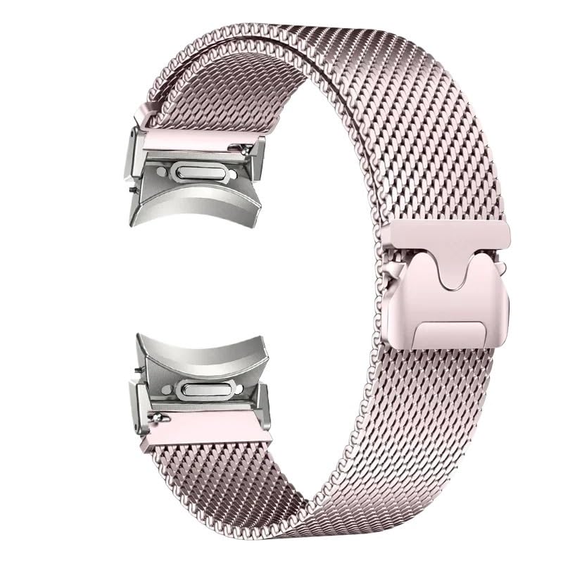 Bracelet milanais acier pour Samsung Watch 7 6 5 4 rose argent 40mm