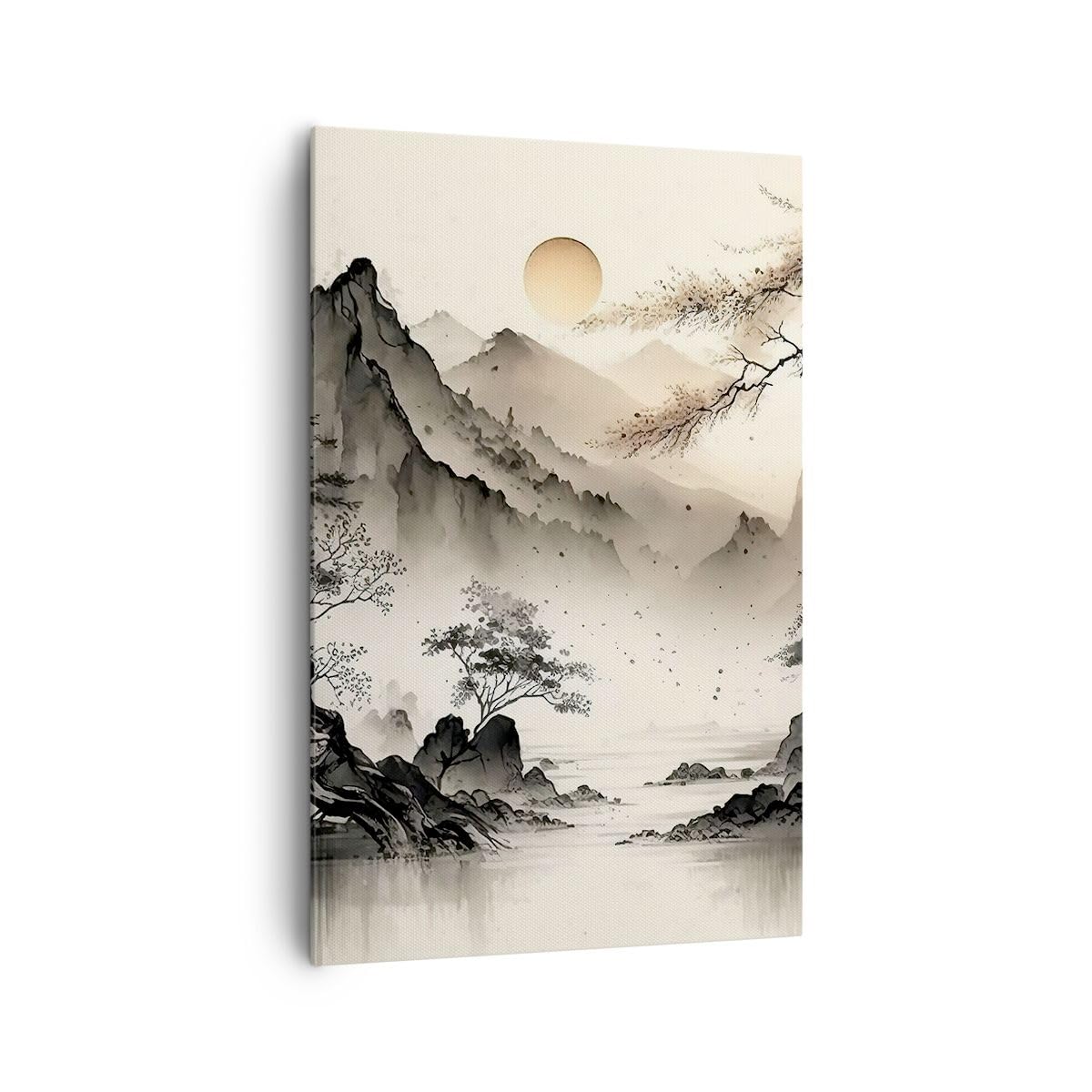 ARTTOR Quadri Moderni su Tela 80x120 cm Verticale Paesaggi Vintage - 5777 | Asia Giappone Visualizzazione Quadro Decorativo Grande Soggiorno Camera da Letto Decorazione da Parete Arte da Parete ARTTOR