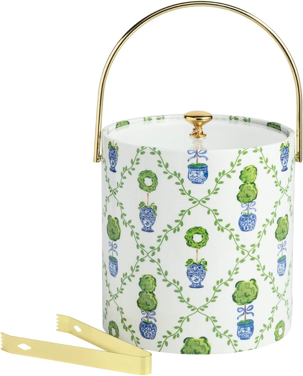 Mud Pie Boxwood Vinyl Ice Bucket