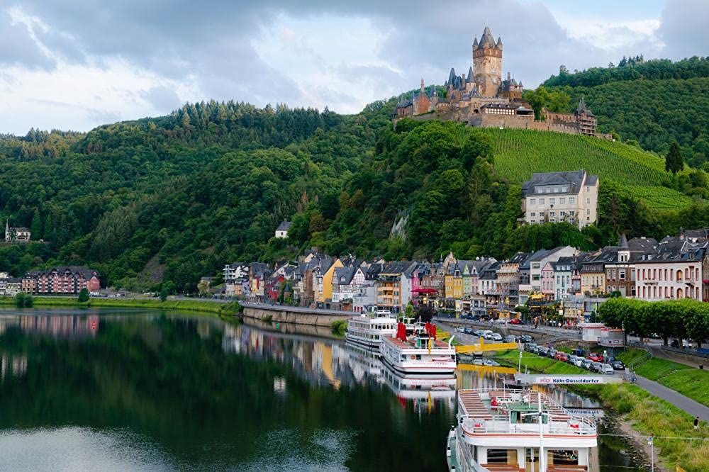 Cochem Germany Moselle river, Rhineland-Palatinate castleAdult puzzle children 1000 pieces wooden puzzle game gift home decoration special travel souvenir