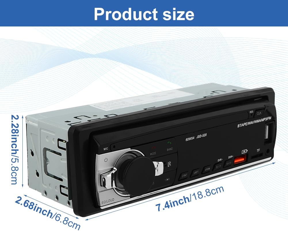 Car Radio Receiver, Bluetooth Single Din Car Stereo System Handsfree and App Control, Car Radio Stereo System Supports AM FM Dual USB SD AUX,Not a CD Player(As shown) 8 61eUWEde6JL. AC SL1001