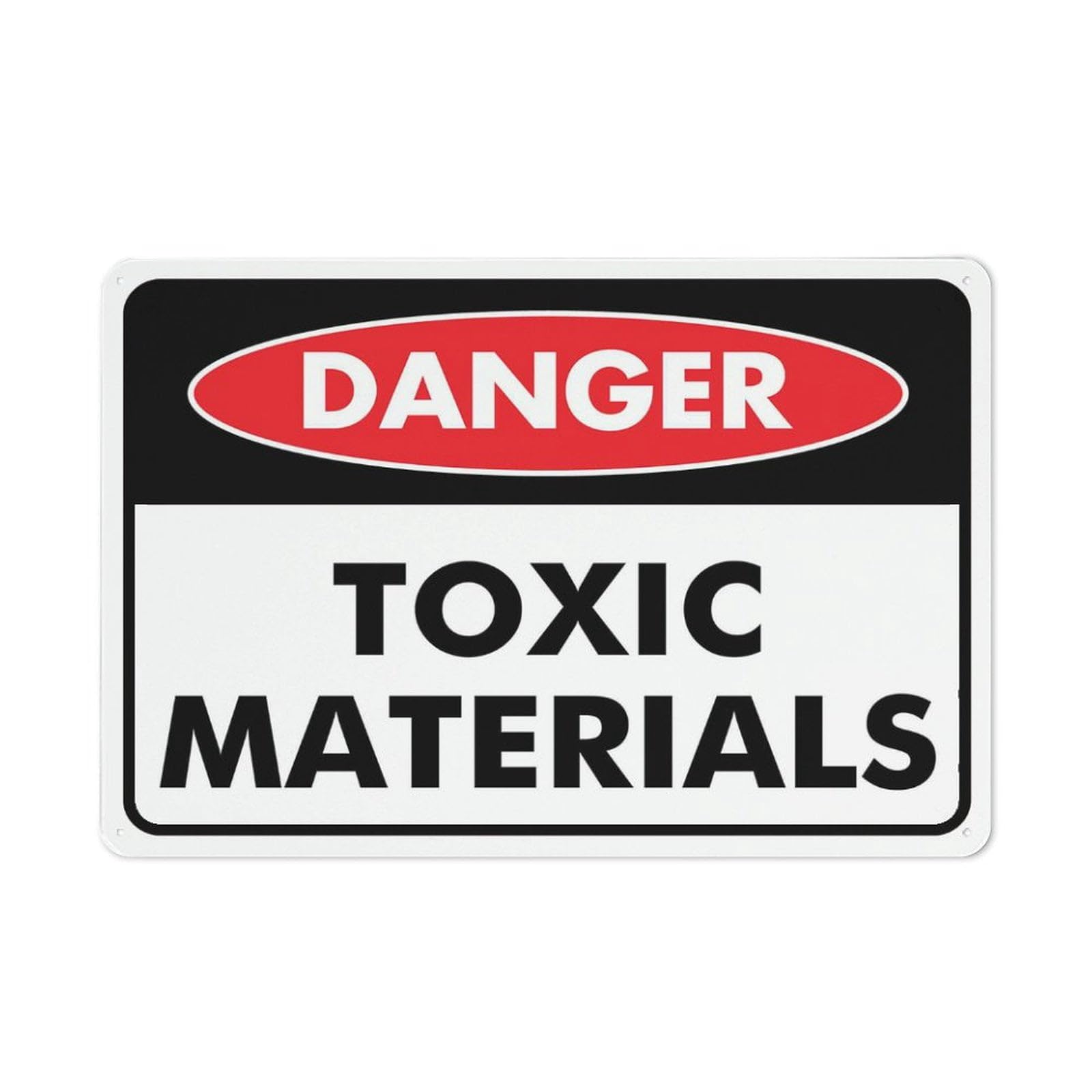 Danger Toxic Materials Sign - UV-Ink Printed Aluminum 12"x8", Fit for Business