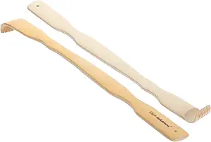 Slick- Bamboo, 16.5”, 2 pcs, Back Scratcher for Men and Women, Wooden, Long Handle