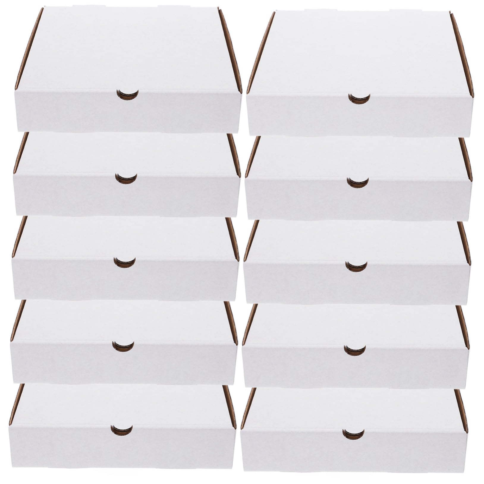 LIFKOME 30 Piezas Cajas De Pizza De Cartón Corrugado Minicajas De Pizza Kraft Para Llevar Reutilizables Para Horno y Conservar La Comida