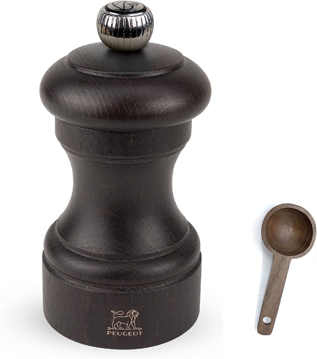 Peugeot Bistro 4-Inch Pepper Mill Gift Set, Chocolate - With Scoop