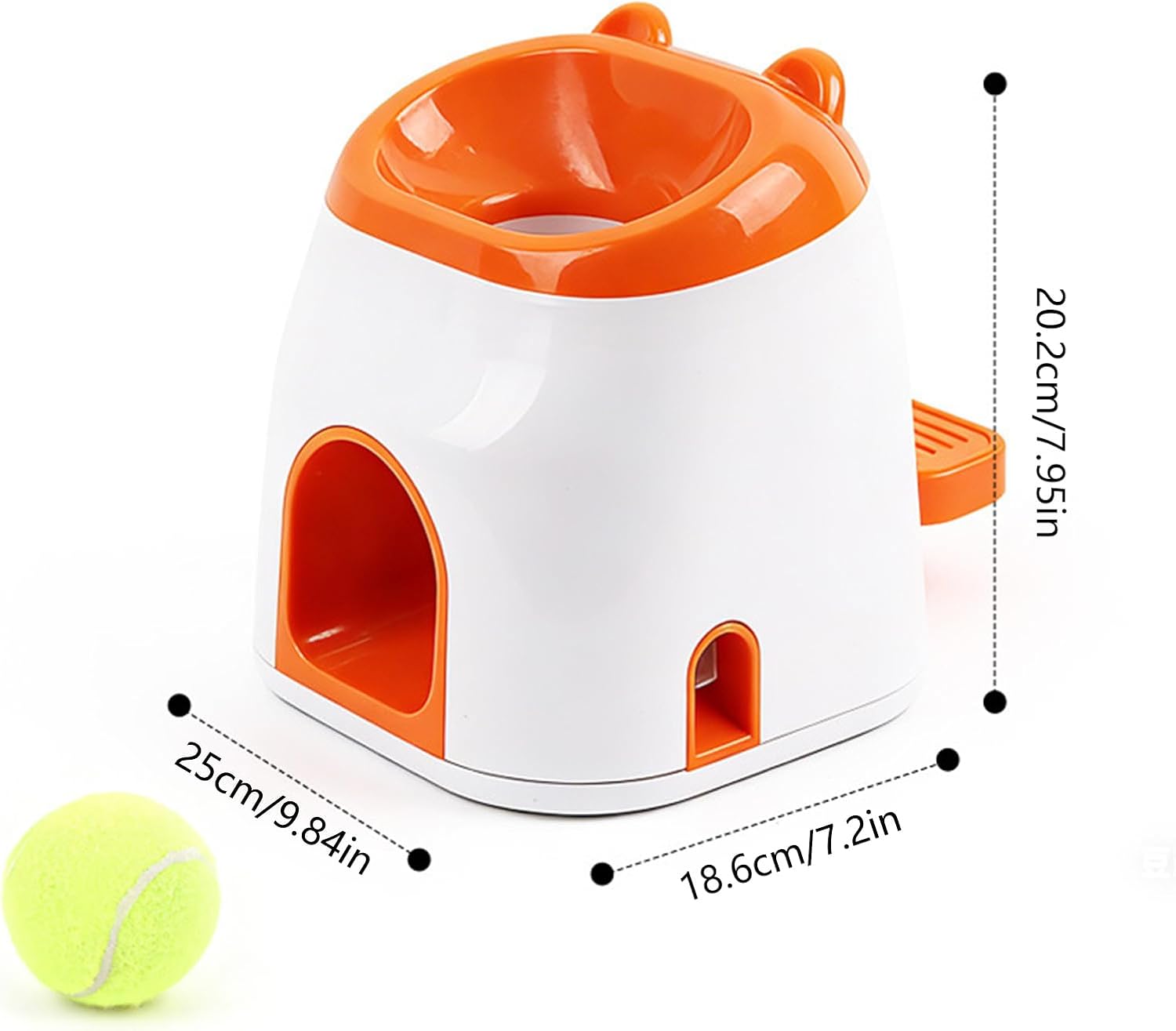 Automatic Dog Ball Thrower, Interactive Fetch Toy, Pet Exercise with Treat Feature, Adjustable Ball Machine for Apartment Living Room Home Outdoor Park Backyard Fun