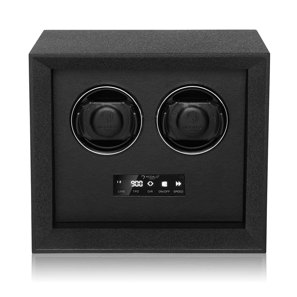 MODALO SafeSystem Uhrenbeweger – Automatischer Watch Winder für 2/4 / 8/12 Uhren, geeignet für Tresore, leiser Motor, luxuriöse zur sicheren Aufbewahrung