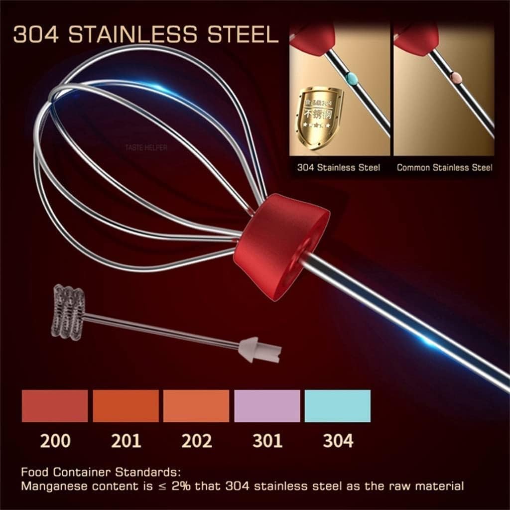 2 mixing heads for 3 speed mini Mixers Electric Handheld Milk Frother Rechargeable held rechargeable baking electric whisk cream coffee whisk hand - held milk bubble