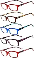 Vista 15 de OWL Readers - Paquete de 5 lentes de lectura elegantes para mujer con hermosos patrones para mujer, bisagra de resorte de lujo, aspecto elegante