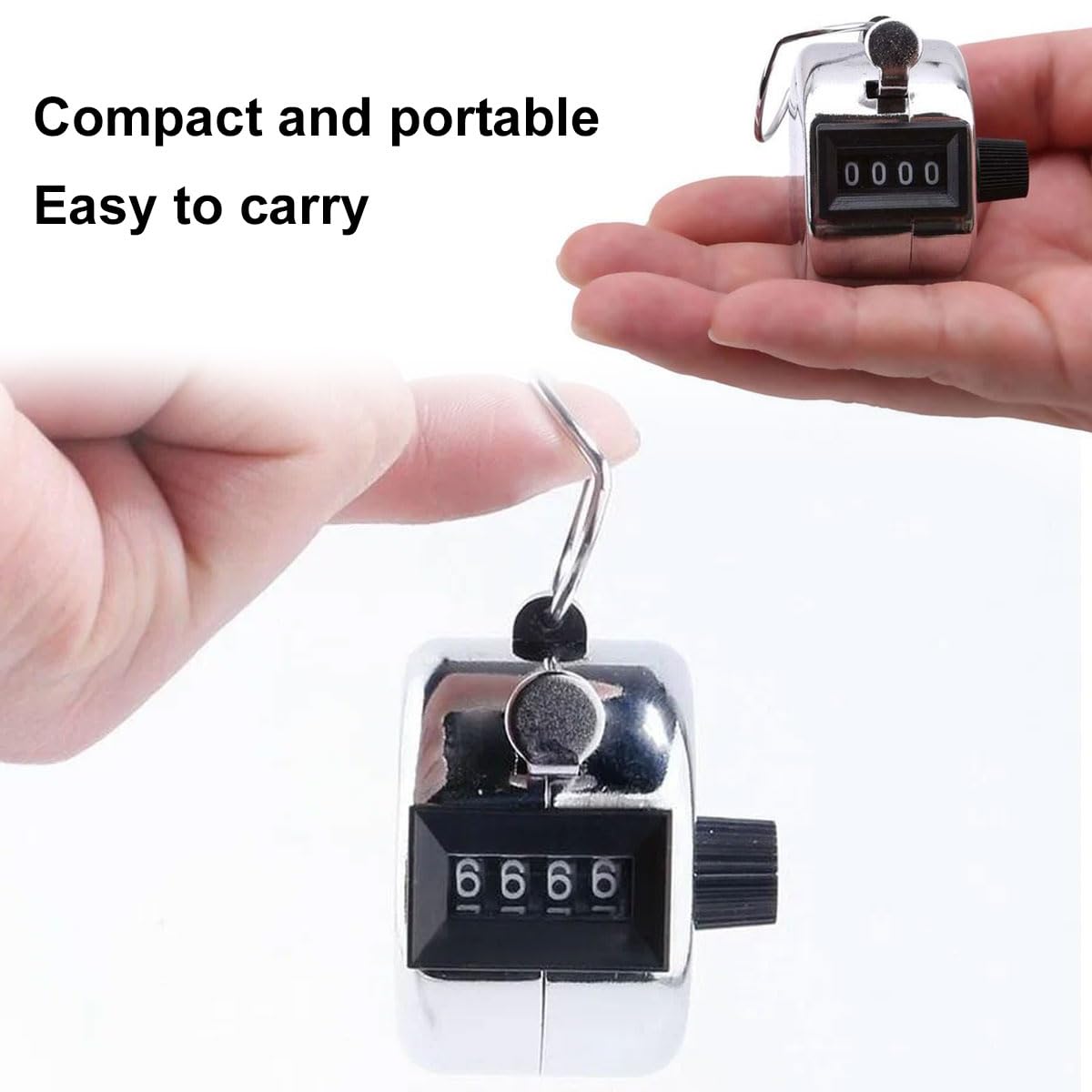 Contatore Meccanico Portatile, Contatore Conta Persone Contapersona, Contapersone Manuale in Metallo, Contatore Contapersone Manuale Contacolpi Portatile, per Contare Sport Golf Allenatore Scuola