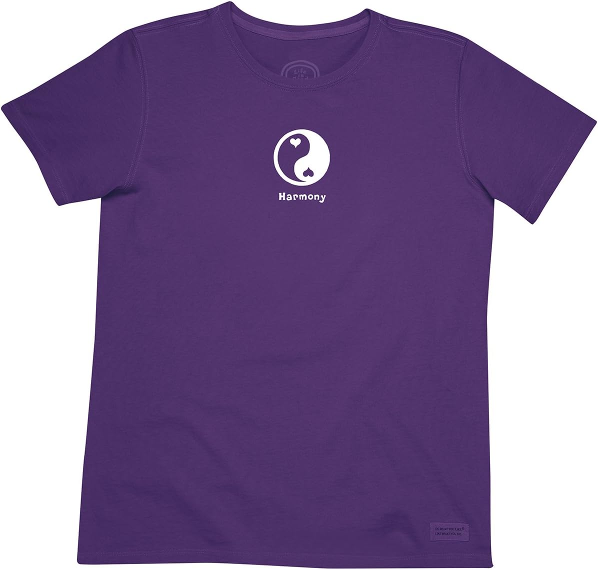 Life is good Women's Crusher Yin Yang Harmony T-Shirt (Bold Violet)
