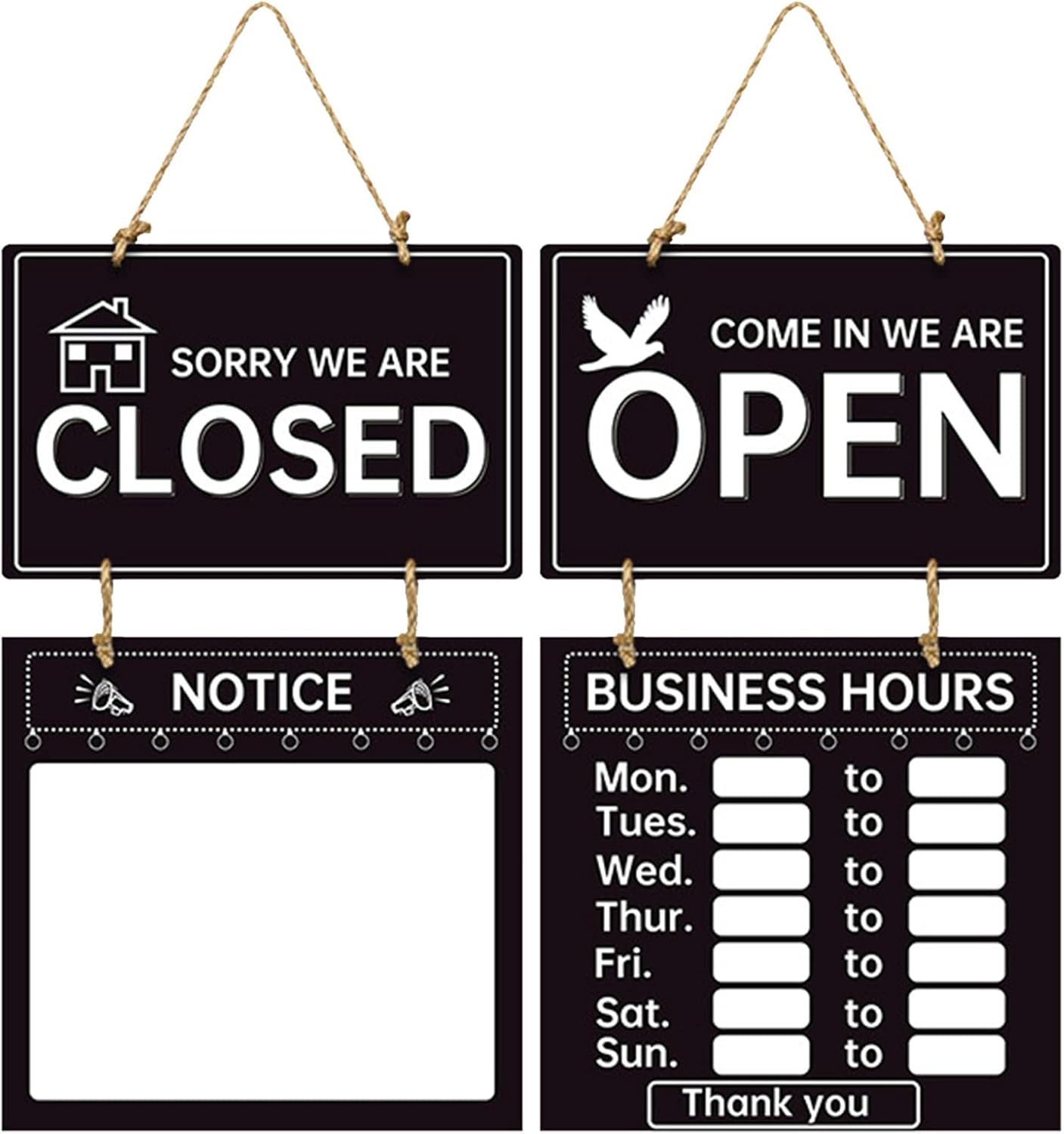amazon-esaah-store-hours-sign-double-sided-store-hours-signs-for