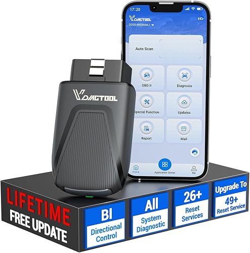 VDIAGTOOL D200 Wireless OBD2 Scanner with Bidirectional for iOS & Android