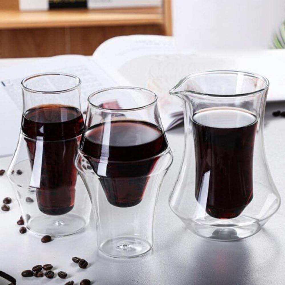 10oz Coffee Carafe - Double-Walled Insulated Glass Design for Heat Retention, Stylish & Compact Thermal Carafe for Personal Use at Home, Office, or Travel