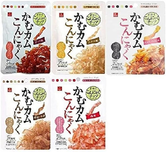 Amazon アスザックフーズ かむカムこんにゃく 5種類10g 各2袋 計10袋 ホタテ味 ビーフ味 ペッパーベーコン味 燻製いか味 梅味 アスザックフーズ おつまみ 珍味 通販